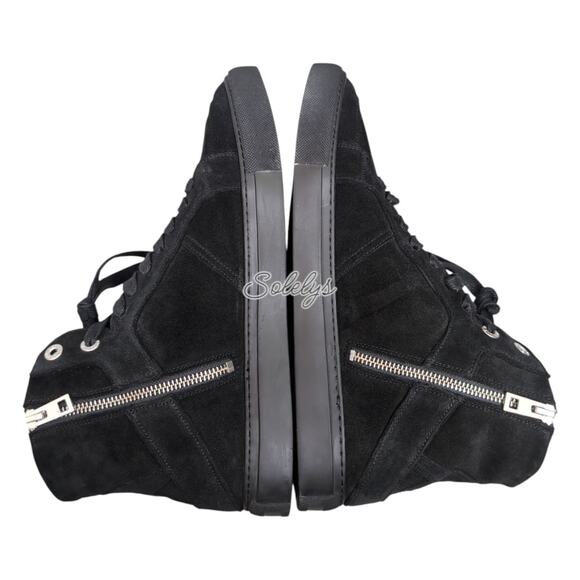 Zadig & Voltaire ZV1747 High Flash Black Suede Leather Sneaker Mens US12 FR43 - Picture 8 of 10